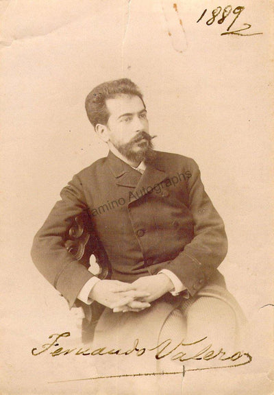 Valero, Fernando - Signed Photograph 1889