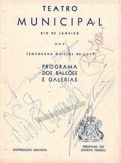 Tagliavini, Ferruccio - Basso, Americo - Pieranti, Diva - De Flachi, Raffaele - Program with Multiple Signatures