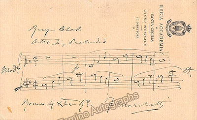 Marchetti, Filippo - Autograph Music Quote Signed 1848