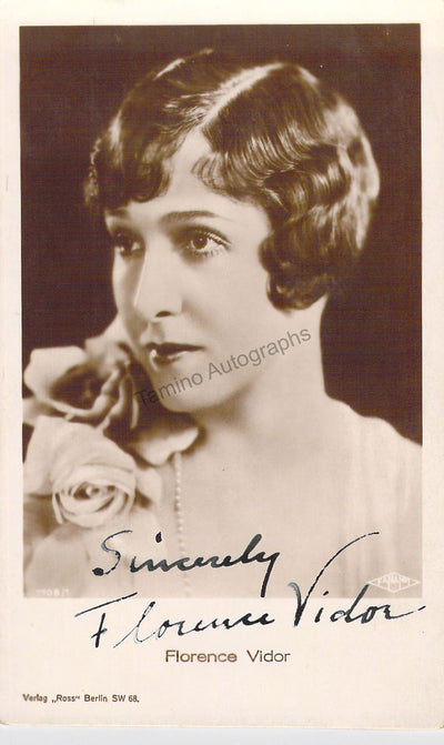 Vidor, Florence - Signed Photograph