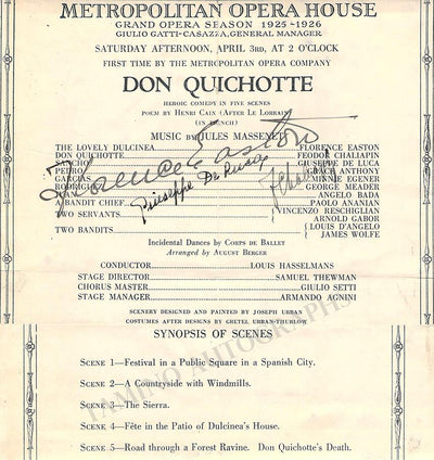 EASTON, Florence  - De LUCA, Giuseppe - CHALIAPIN, Fedor