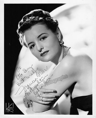 GREER, Frances (Various Autographs)