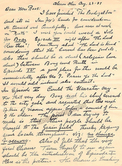 DeLeone, Francesco Bartolomeo - Autograph Letter Signed + Signed Photo with Music Quote