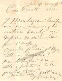 Graziani, Francesco - Autograph Note Signed 1870