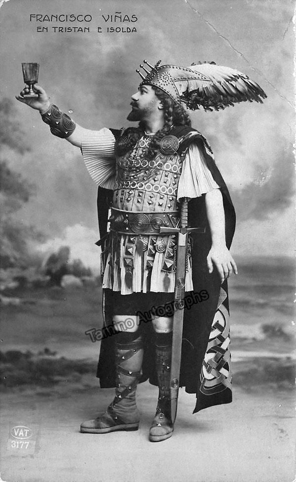 Vinas, Francisco - Signed Photo in Tritan und Isolde 1910