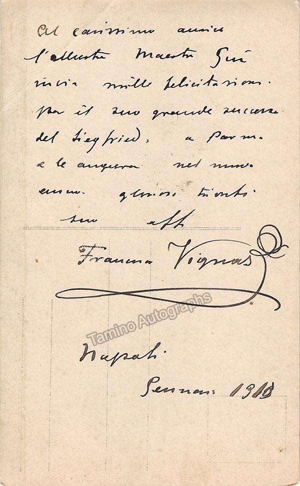 Vinas, Francisco - Signed Photo in Tritan und Isolde 1910 - Tamino