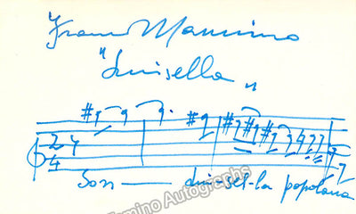 Mannino, Franco - Autograph Music Quote Signed