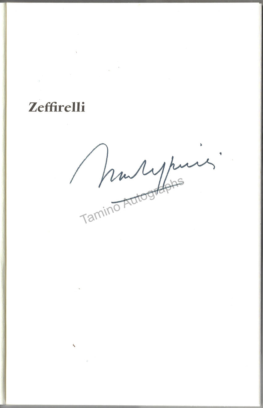 Zeffirelli, Franco - Signed Book "Zeffirelli - An Autobiography"