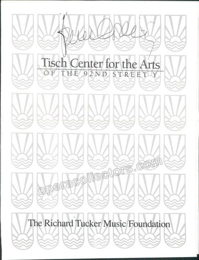 Corelli, Franco - Signed Program Tisch Center for the Arts 1993