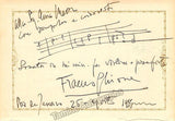 Ghione, Franco - Autograph Music Quote Signed 1955