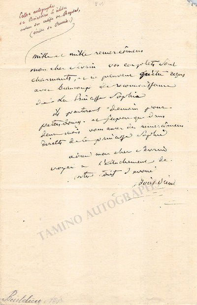 Boieldieu, Francois-Adrien - Autograph Letter Signed
