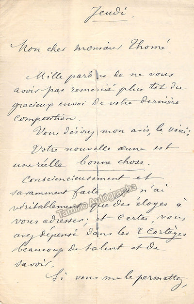 Wartel, Francois - Autograph Letter Signed