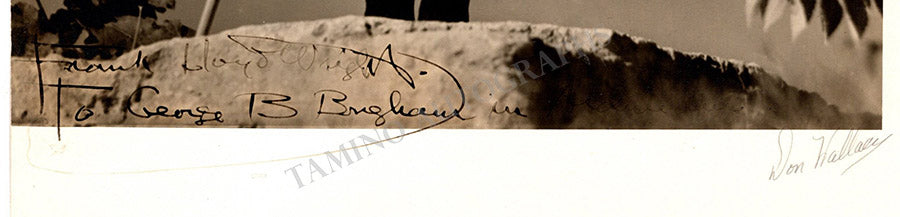 Wright, Frank Lloyd - Signed Photograph