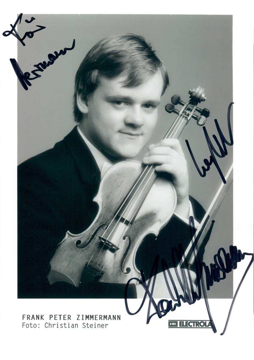 Zimmermann, Frank Peter - Signed Photo