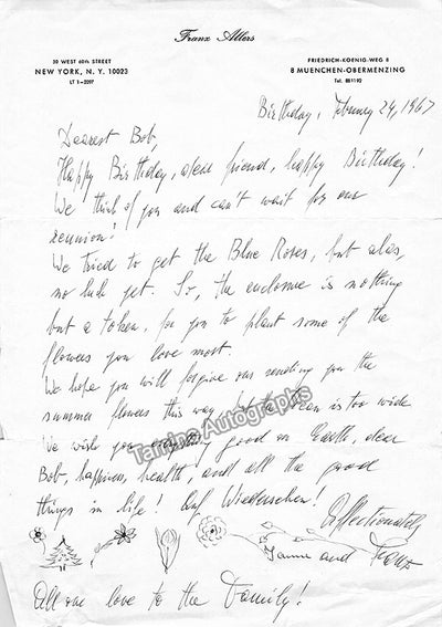 Allers, Franz - Set of 2 Autograph Letter Signed + 1 Typed Letter Signed