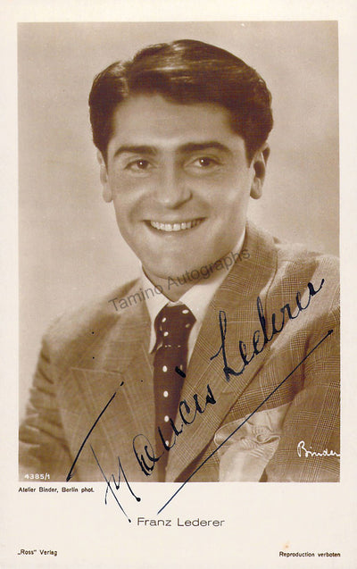 Lederer, Franz - Signed Photograph