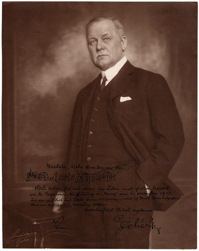 Lehar, Franz - Large Signed Photo with Music Quote