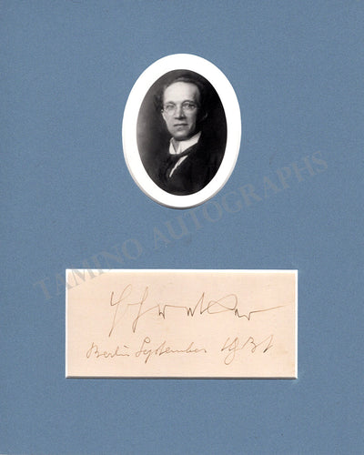 Schreker, Franz - Signature 1931 & Photograph