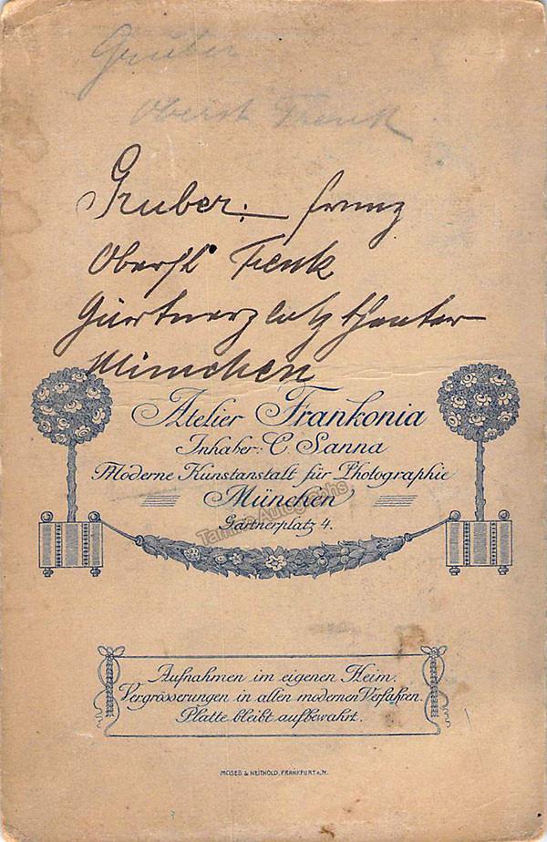 Gruber, Franz - Signed Cabinet Photo 1909 - Tamino