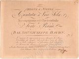 Haydn, Joseph - Signed Title Page of a Score