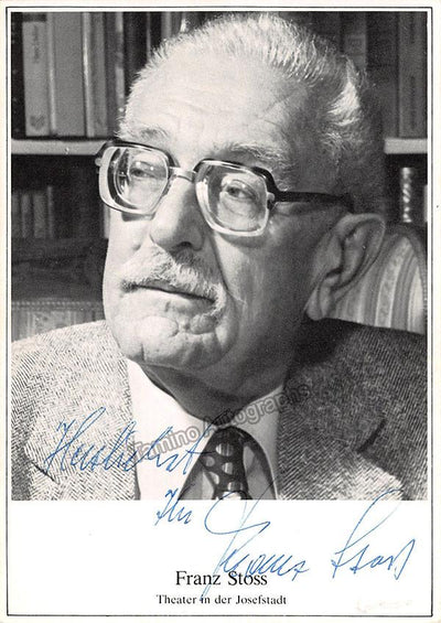 Stoss, Franz - Signed half-tone photo