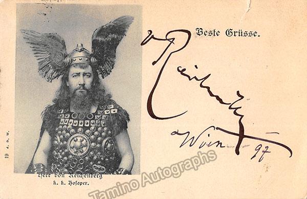 Reichenberg, Franz von - Signed Photo