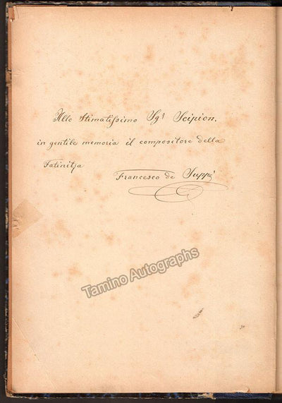 Von Suppe, Franz - Signed "Fatinitza" Vocal Score 1879