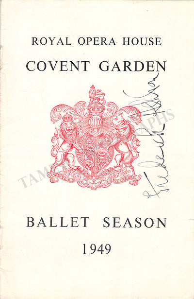 Ashton, Frederick - Signed Program London 1949