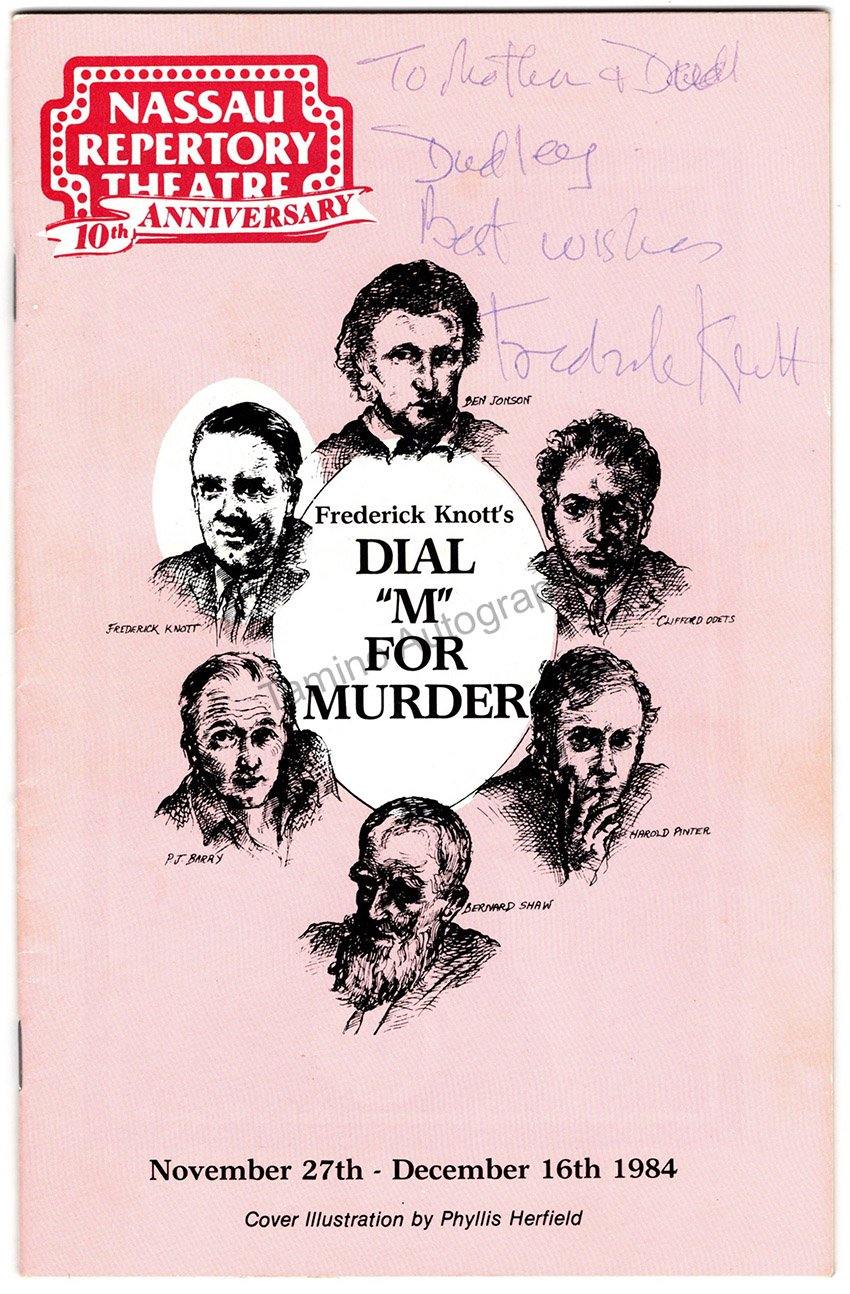 Knott, Frederick - Signed Program "Dial M for Murder"
