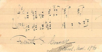 Converse, Frederick Shepherd - Autograph Music Quote Signed in 1930