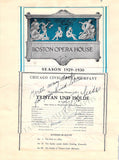 Leider, Frida - Olszewska, Maria – Johnson, Edward – Fleischer, Editha - Signed Program Clips Chicago & New York 1930
