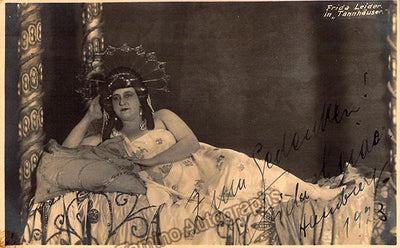 Leider, Frida - Signed Photograph in Tannhauser 1923