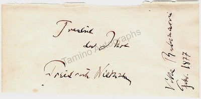 Nietzsche, Friedrich - Signed Album Page 1877