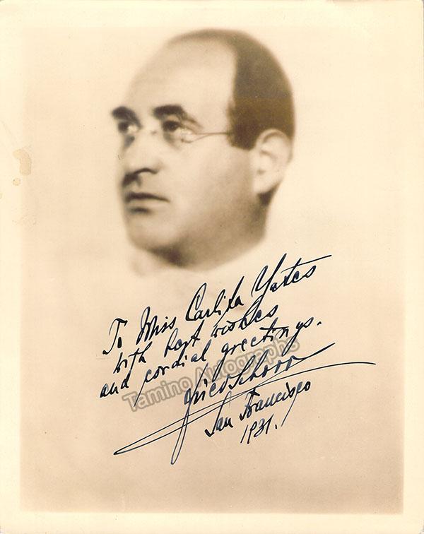 Schorr, Friedrich - Signed Photo 1931