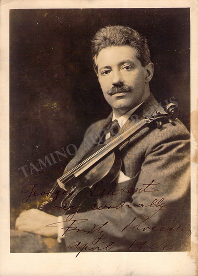 Kreisler, Fritz - Signed Photograph 1928