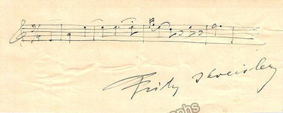 Kreisler, Fritz - Autograph Music Quote Signed