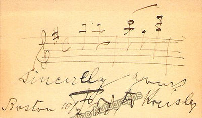 Kreisler, Fritz - Autograph Music Quote Signed 1901