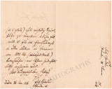 Spindler, Fritz - Autograph Letter Signed 1876