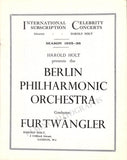 Furtwangler, Wilhelm - Concert Program London 1935-1936