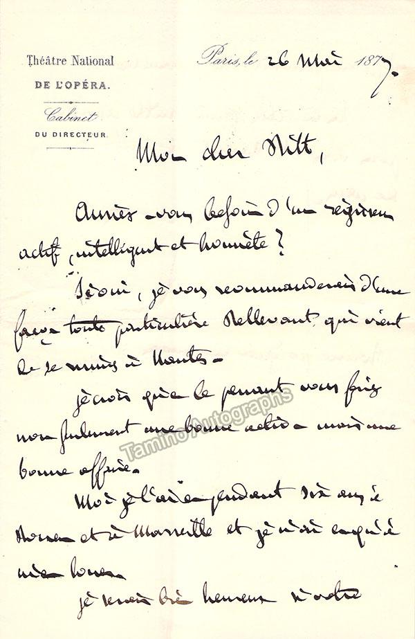 Halanzier, Olivier - Autograph Letter Lot - Tamino