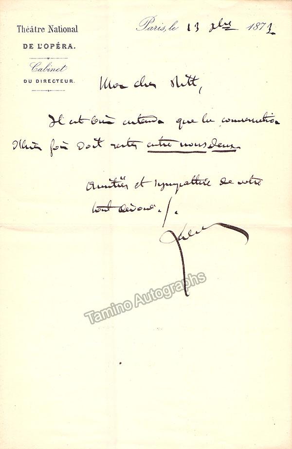 Halanzier, Olivier - Autograph Letter Lot - Tamino