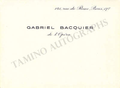 Bacquier, Gabriel