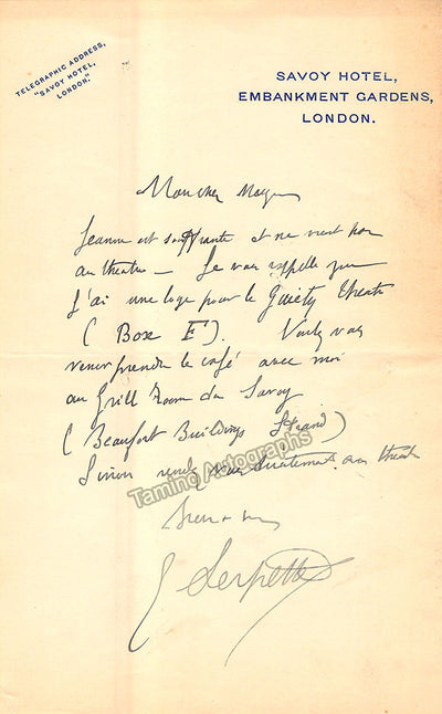 Serpette, Gaston - Autograph Note Signed