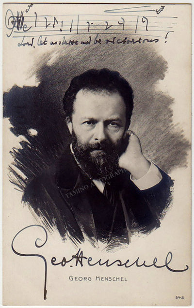 Henschel, Georg - Signed Photo with Music Quote