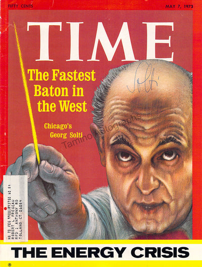 Solti, Georg - Time Magazine Cover Signed