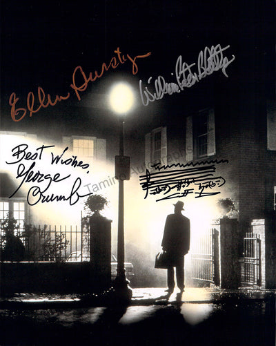 Crumb, George - Burstyn, Ellen - Blatty, William Peter - Triple Signed Photograph with Music Quote