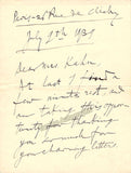 Enesco, Georges - Autograph Letter Signed 1939