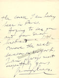 Enesco, Georges - Autograph Letter Signed 1939