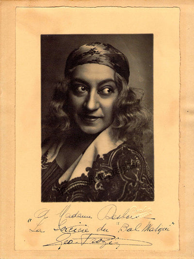 Frozier-Marrot, Georgette - Signed Photograph as Ulrica in Ballo in Maschera