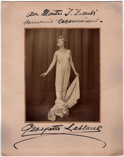 Leblanc, Georgette - Larger Size Signed Photo